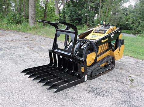 tine grapple skid steer|mini skid steer tiller attachment.